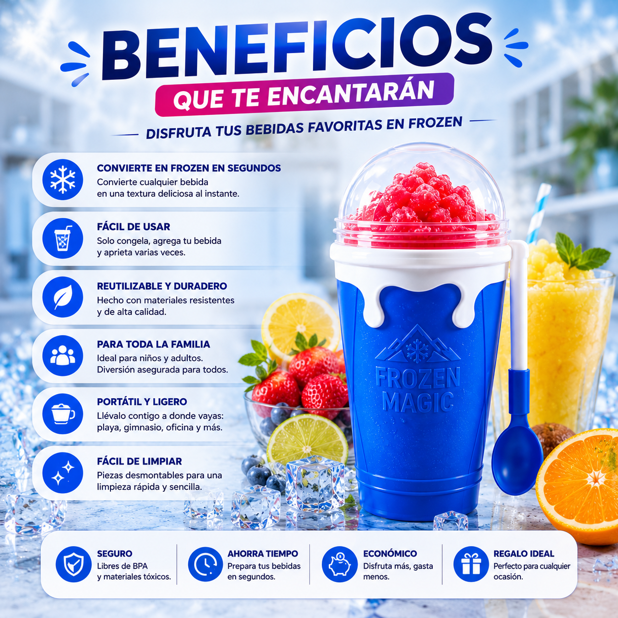 Vaso Mágico Frozen 🥤❄️| Prepara tu Frozen Favorito