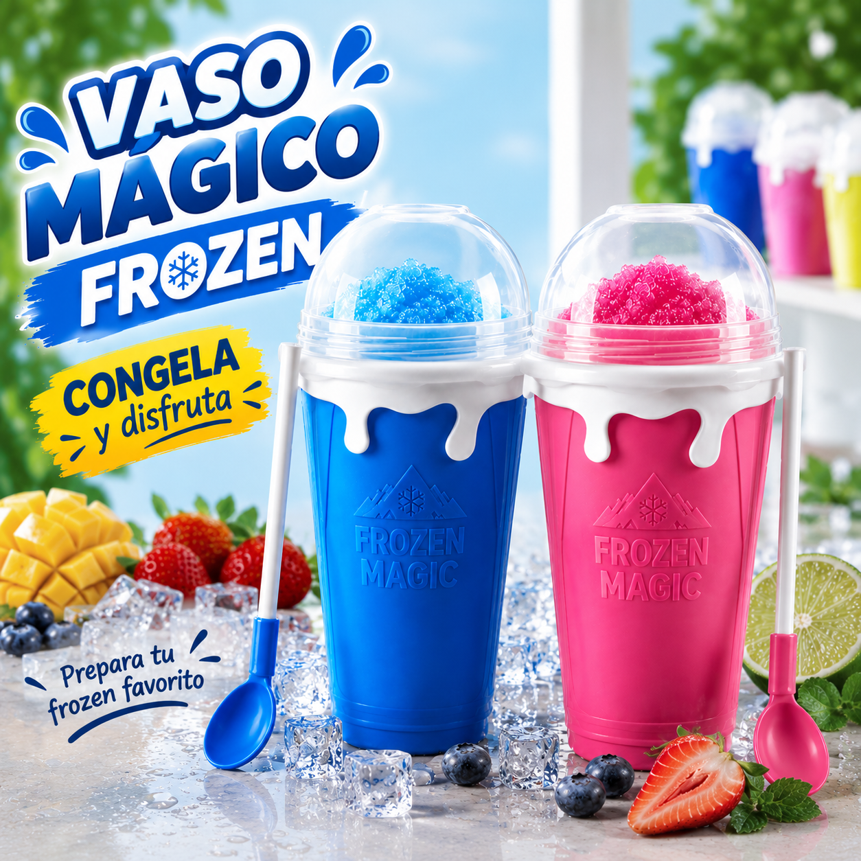 Vaso Mágico Frozen 🥤❄️