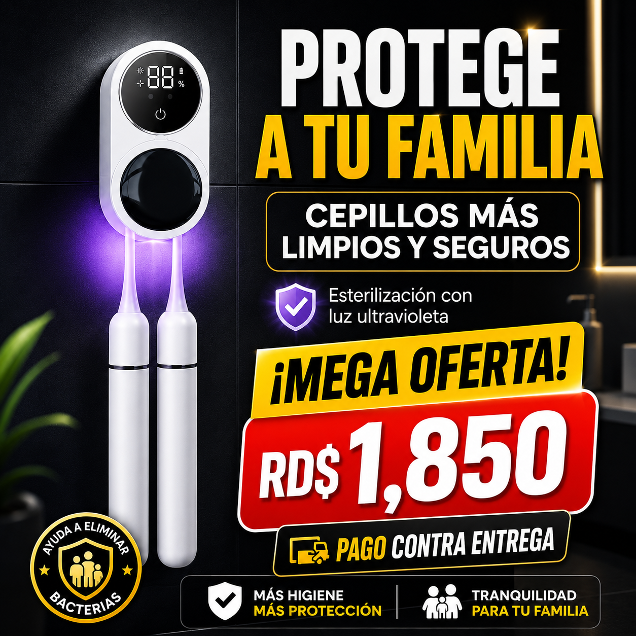 Esterilizador UV para Cepillos Dentales