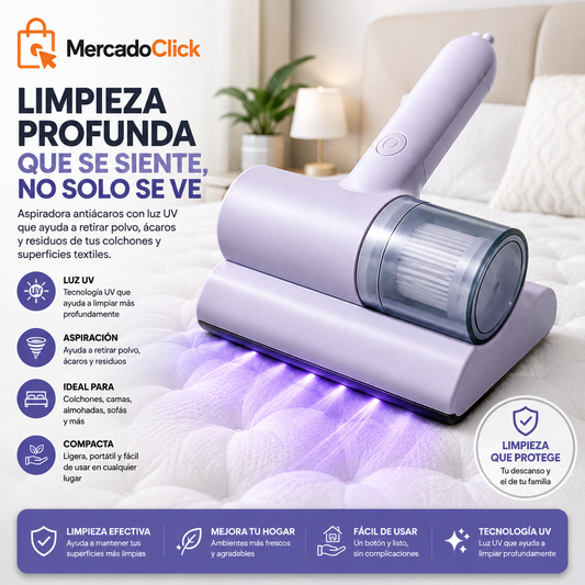 Aspiradora Antiácaros UV para Colchones
