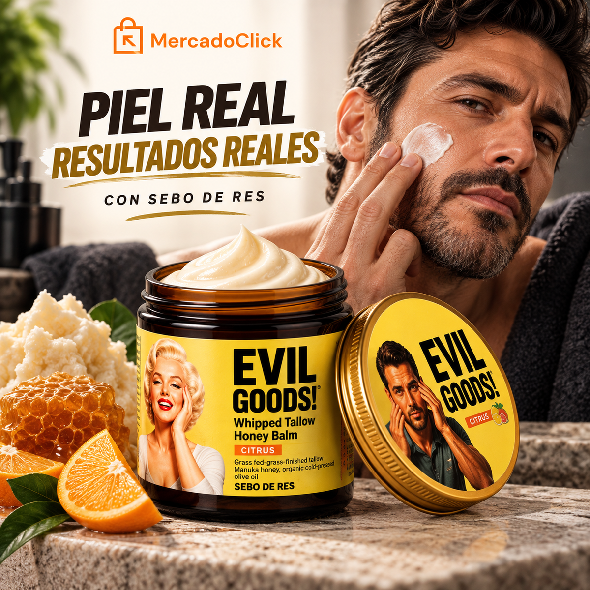 Evil Goods – Bálsamo Nutritivo de Sebo de Res para la Piel